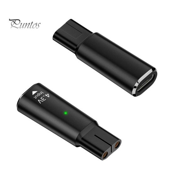 Type-C Shaver Power Adapter for Philips 4.3V/5V/8V/15V Aluminum Alloy Electric Shaver Charging Convertor Connector with LED Indicator