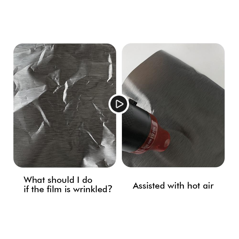 Виниловая пленка Черный шлифованный алюминий Виниловая пленка Водонепроницаемая ПВХ пленка для оклейки автомобиля Воздухоотвод Серая матовая Шлифованная Компьютерные автоаксессуары