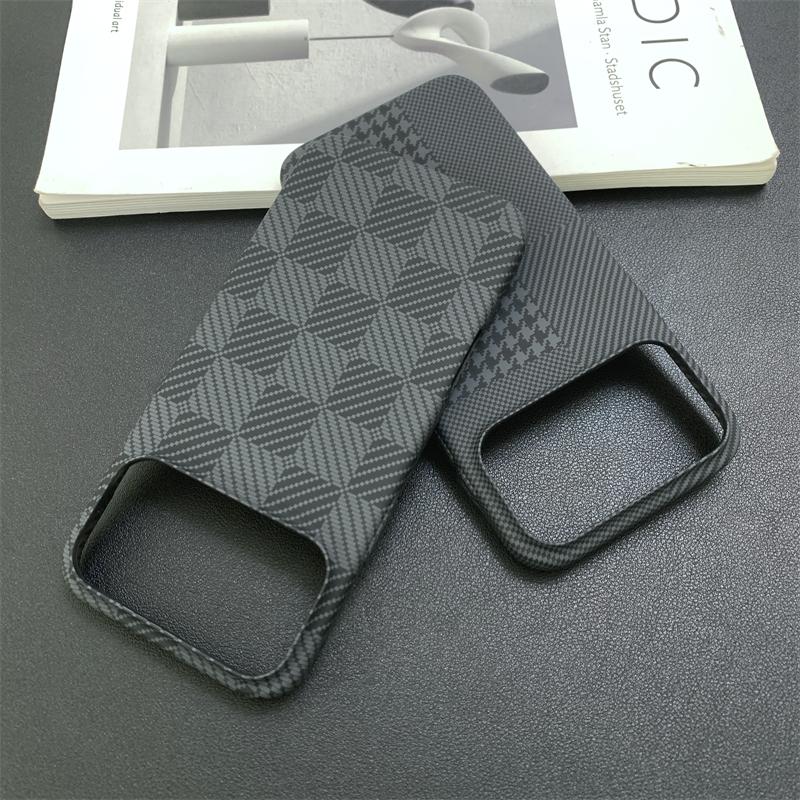 Carbon Fiber Pattern Chessboard Style Phone Case for For Iphone 17 Pro Max 16 1 14 13 Contrast Clash Color Ultra Thin Bumper Cover