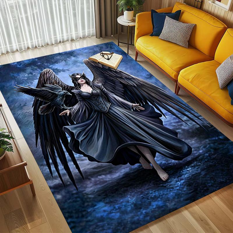 Dark Angel Living Room Nonslip Area Rug Soft Carpet For Bedroom Game Playroom Sofa Office Home Decor Doormat Christmas Gift