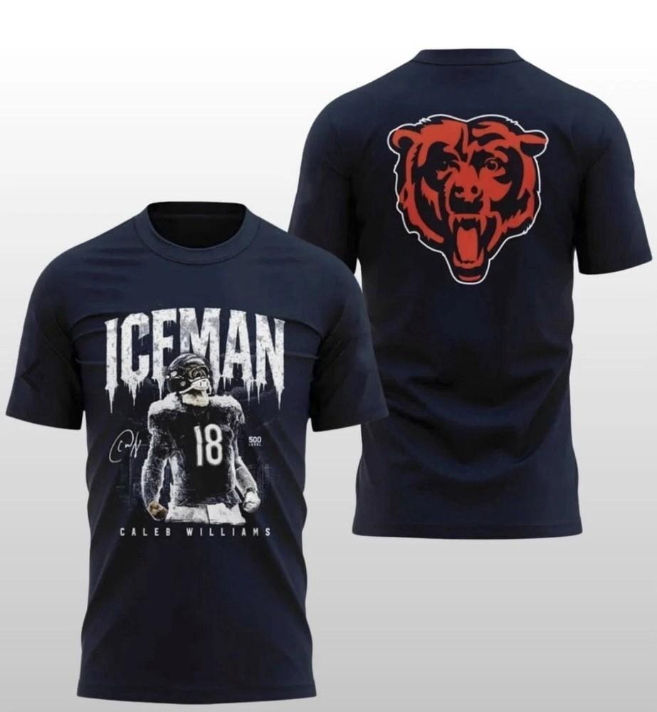 Кейлеб Уильямс ICEMAN Футболка с двусторонним принтом Игровой день Футбольная футболка с графикой Унисекс Футболка