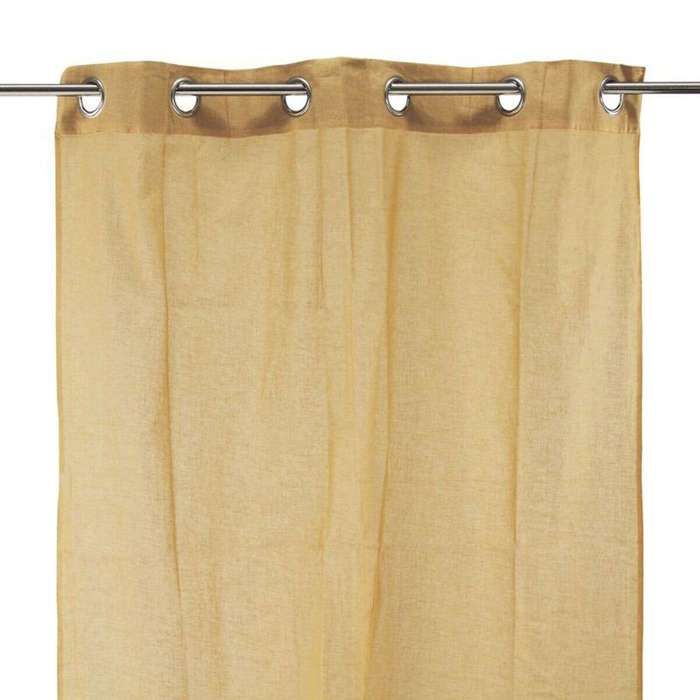 Voilage - THE DECO FACTORY - COTONNADE - Beige naturel - 100% coton - Œillets - 105x250 cm