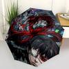 1 шт. Автоматический складной зонт - Узор Tokyo Ghoul Портативный складной дизайн с 8 спицами Рождественские и Новогодние подарки