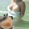 Women's Silicone Breast Patch Spoon Shaped Hanging Neck Chest Lifting Strap Invisible Bra Large Chest Nipple Patch