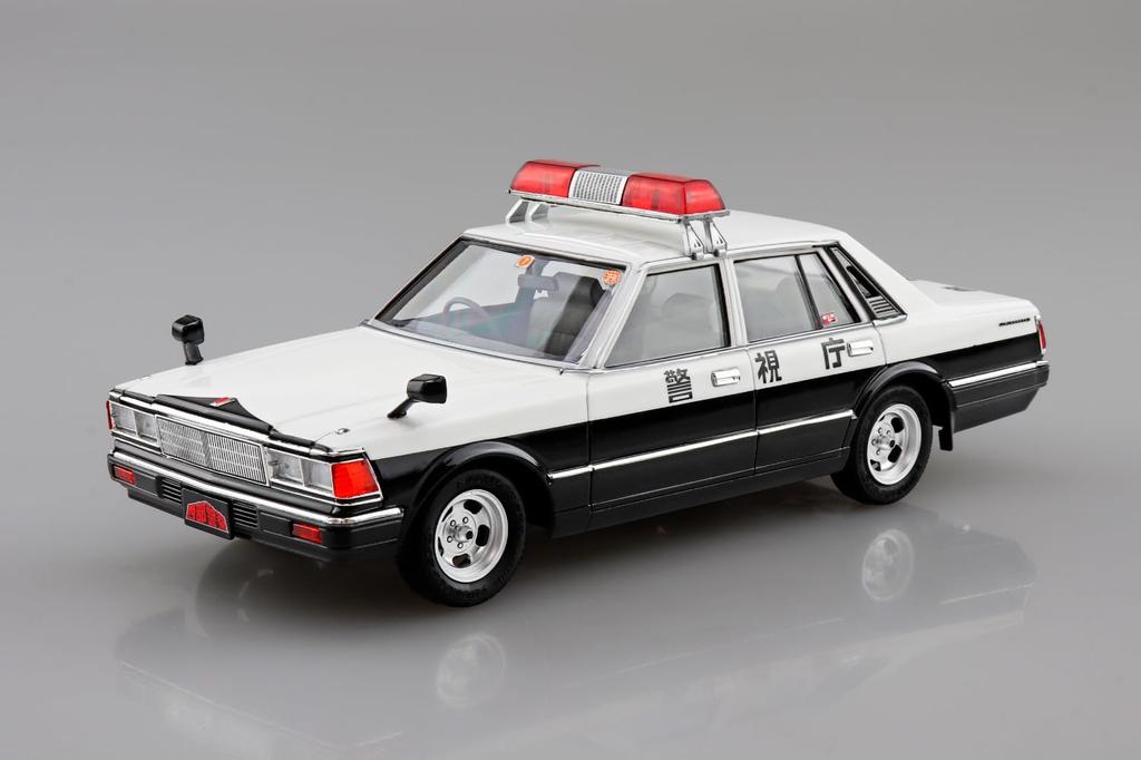 Aoshima Bunka Kyozaisha Seibu Police 430 Cedric Sedan Investigation Patrol Car Scale Plastic Model No.9 1/24 (Машина)