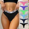 Low Waist Sexy Threaded Panties Sports Yoga Letter Printed Women’s Thong Panties