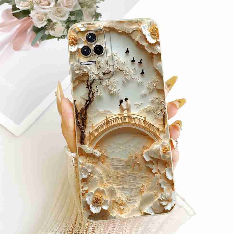 For Redmi K50 5G 22041211AC Case Luxury Butterfly Painting Silicone Back Cover For Redmi k50 K 50 5G Phone Cases Shockproof