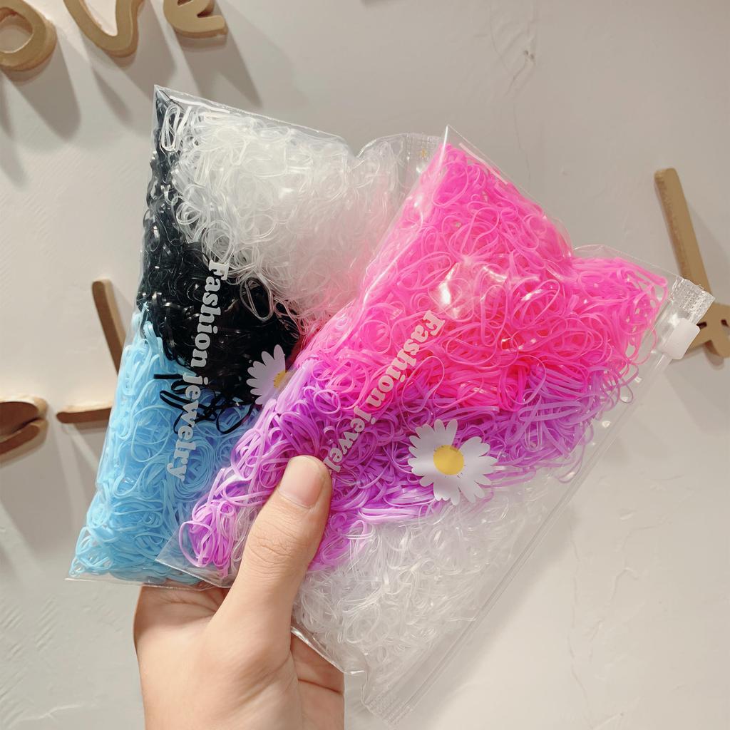 Желейные градиентные маленькие одноразовые резинки для волос YANRONG, 1000 шт./упак., резинка для волос для девочек, держатель для хвоста, аксессуары для волос, резинки для волос