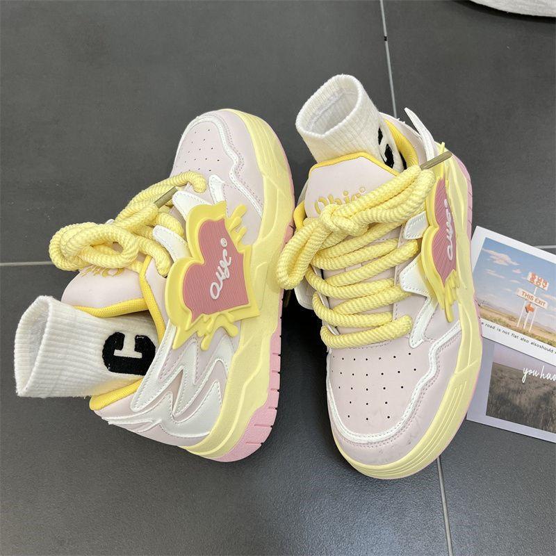 Ins tide ниша любовь дизайн платформа обувь дети 2025 новый Guochao кампус стиль студенческая спортивная обувь