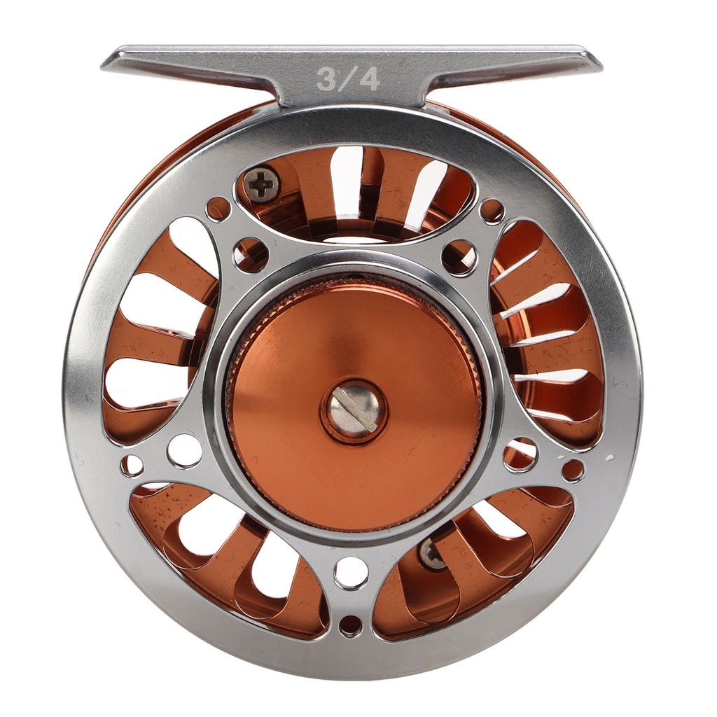 Fly Fishing Reel Efficient Braking 3 Bearings 2 Colors Adjustment CNC Processing 3 4 Fly Reel for Outdoor Fishing