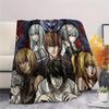 Death Note Print Flannel Blanket, Ultra Soft High Quality All Seasons Warm Throw, Home Decor Cozy Blanket, Perfect Christmas Gift