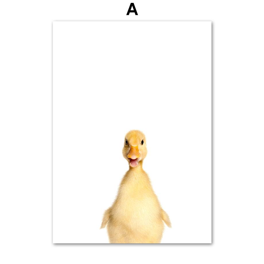 Жираф Кролик Лиса Лев Леопард Зебра Слон Плакат Детская Настенная Художественная Печать Холст Картины Современные Детские Дети Спальня Домашний Декор