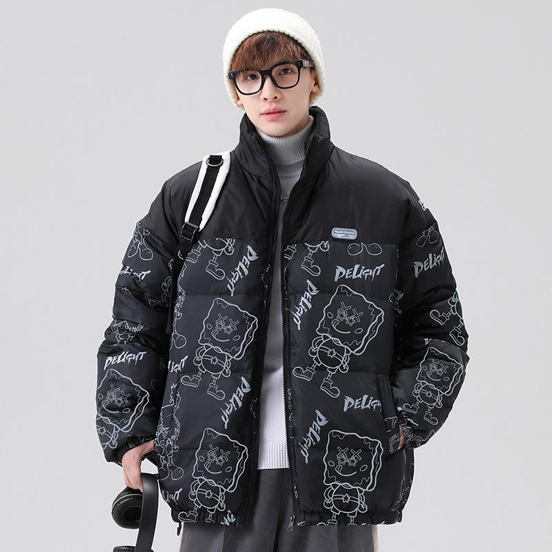 Пуховик зимняя мода мужчины и женщины пара новая теплая толстая хлопковая куртка пуховик