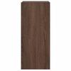 Wall Mounted TV Cabinet with LED Lights Brown Oak Effect 12 x 13.8 x 27.6 in (30.5 x 35 x 70 cm)