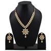 Jewellery Gold Plated Kundan Fancy Party Wear Necklace Traditional Jewellery Set with Earring for Women and Girls