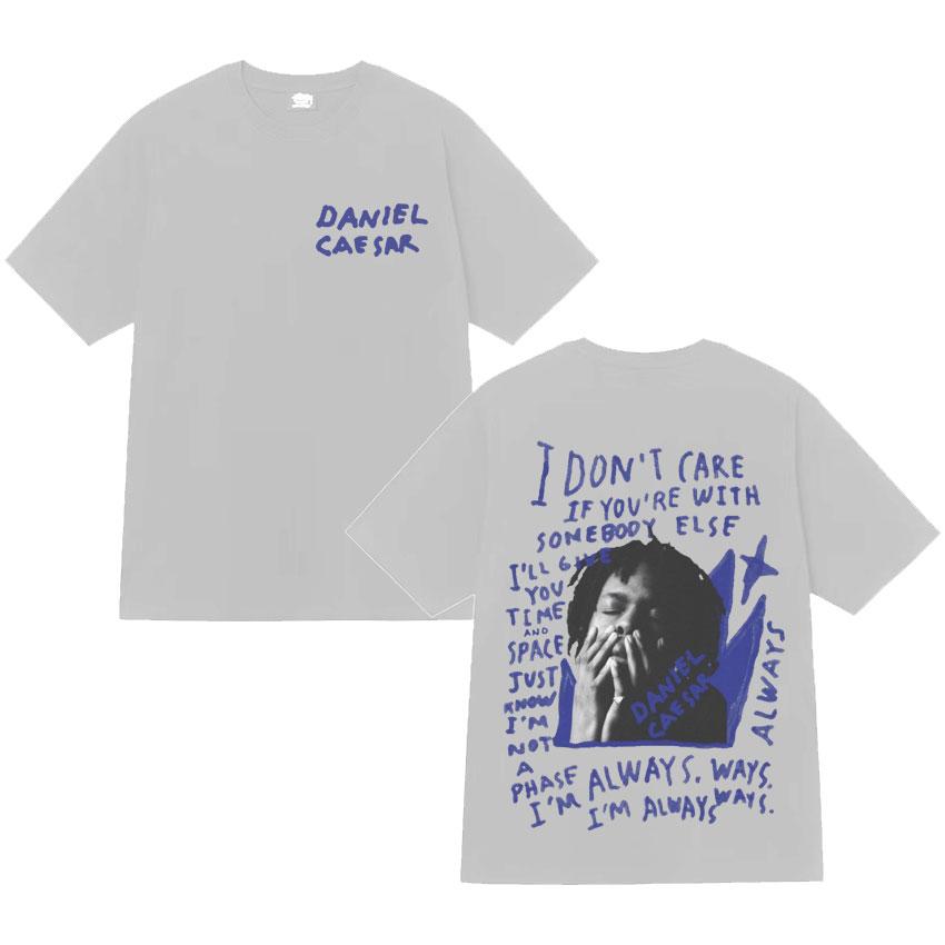 Daniel Caesar Never Enough Always Графическая футболка Мужская Женская Одежда Хип-Хоп Мода Повседневная Футболки с коротким рукавом Хлопковая Футболка