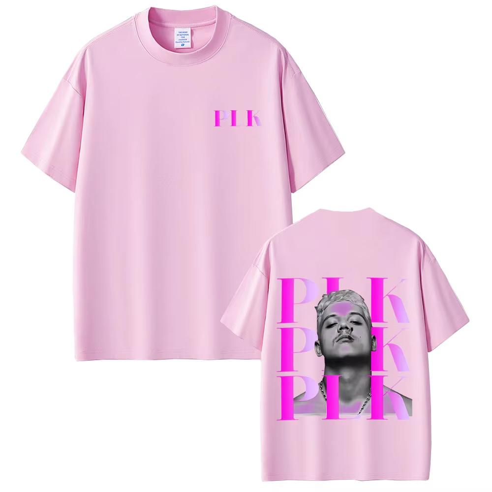 Rapper Plk Face Graphic Tshirt Men Women Fashion Pop Music Streetwear Mens Casual Cotton T Shirts Unisex Vintage Hip Hop Tees