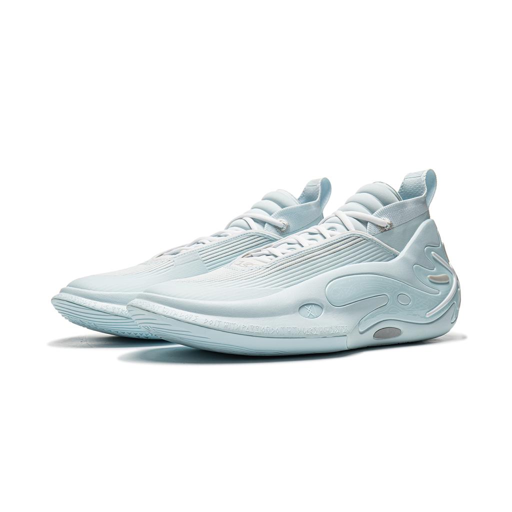 Li Ning WOW11 Баскетбольные кроссовки Мужские Средние Легкий небесно-голубой ABAU049-27