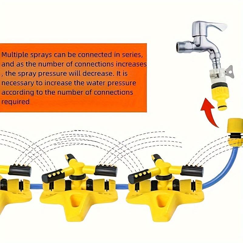 [6pcs 360° Rotating Lawn Sprinkler] 6pcs Lawn Sprinkler Set, 360° Rotating Water Sprinkler with Adjustable Arm, Plastic Material