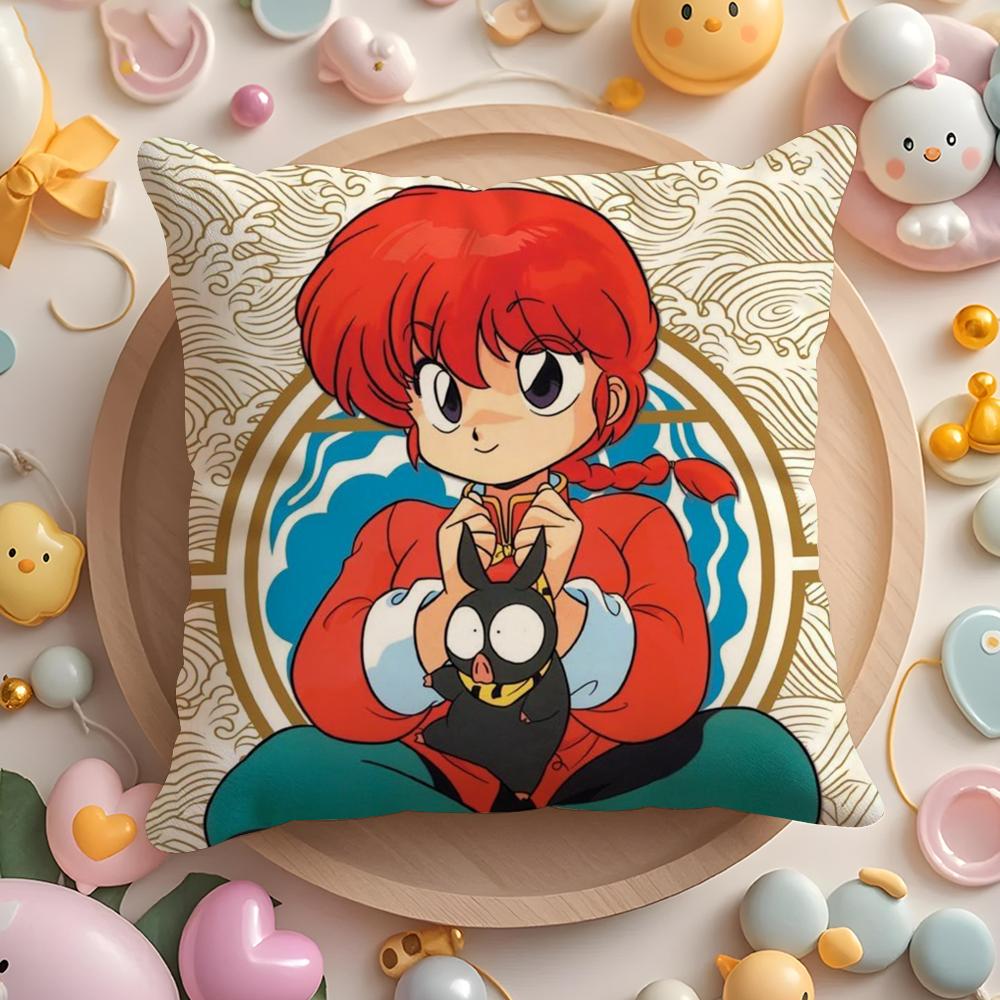 Мультяшная Наволочка R-Ranma1 2 Короткий Плюш Двусторонняя Печать Домашняя Машинная Стирка В Теплой Зимней Подушке