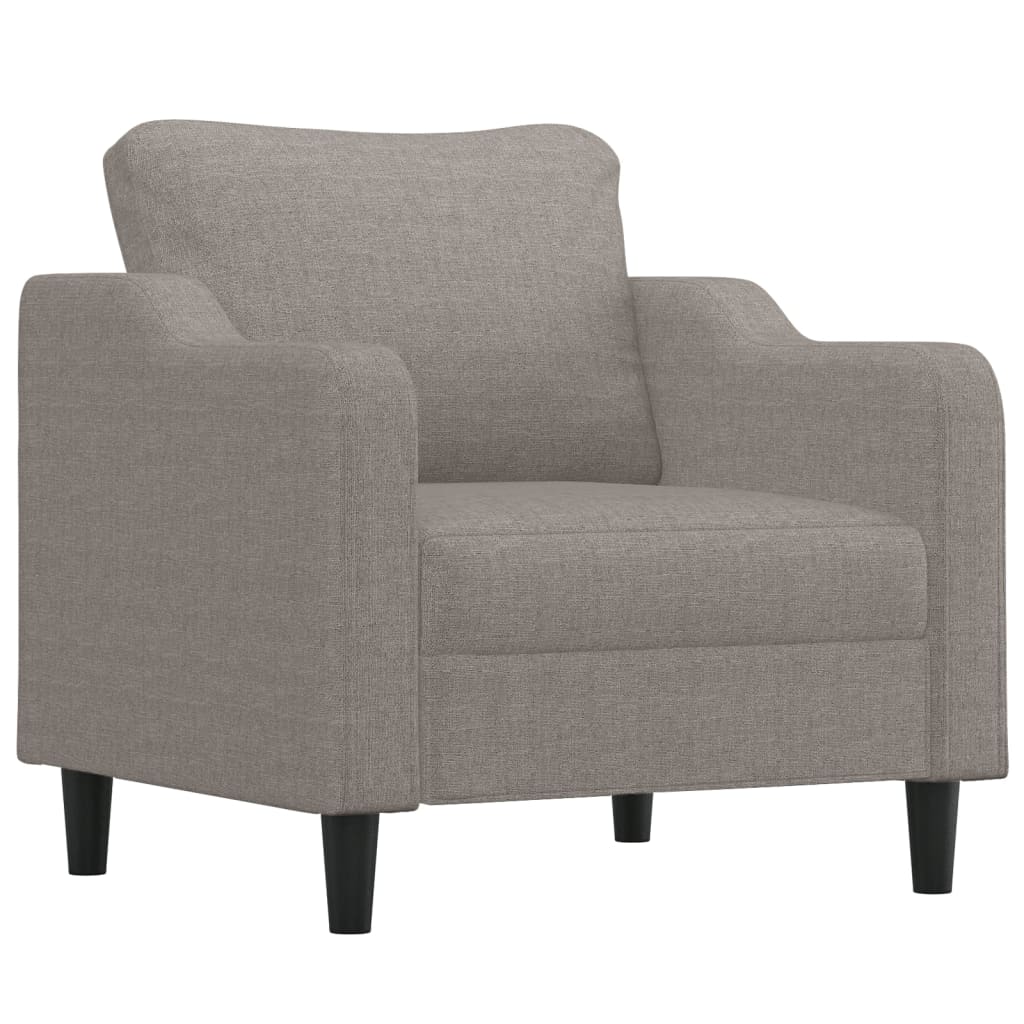 Vidaxl 3-Cz. Komplet Wypoczynkowy Z Poduszkami, Taupe, Tkanina