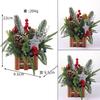 Рождественская красная ягода сосновая шишка мини рождественская елка рождественское украшение для дома настольное украшение оконное украшение