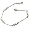 [P4350] - Silver Gray 'Infini' Designer Bracelet - 18 Cm 15x4 Mm