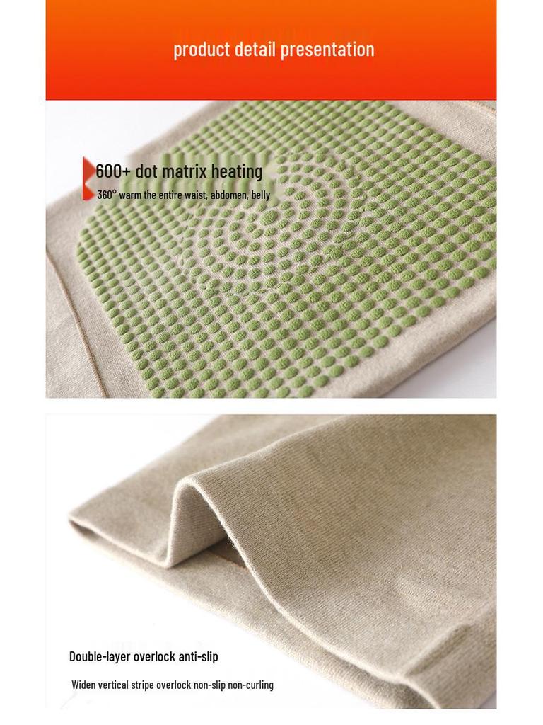 Unisex Mugwort & Cashmere Waist Support Belt: Warm Abdominal Wrap & Stomach Protector for Cold Protection.