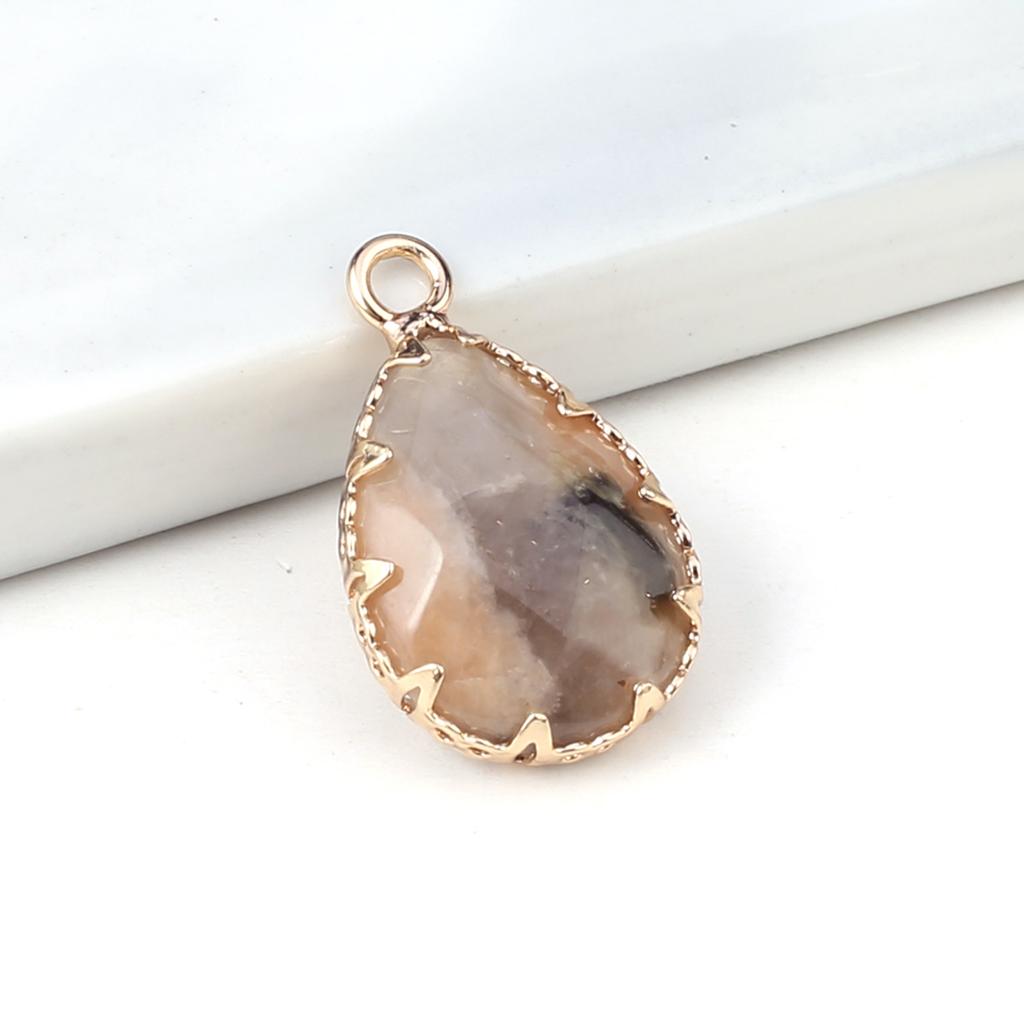 2 шт., небольшой кулон из натурального камня, граненый кулон в форме капли для изготовления ювелирных изделий, ожерелье, серьги, аксессуар для браслета