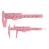 Mini Plastic Calipers, 80mm Vernier Calipers, Sliding Gauge, Portable Ruler Measuring Tool, Metric/Inch, Pink, 10 Pieces