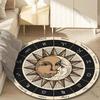 Multiple sizes Zodiac wheel with sun moon Print Round Carpet Living Room Bedroom Table Chair Sofa Decorative Carpet Luxury gifts