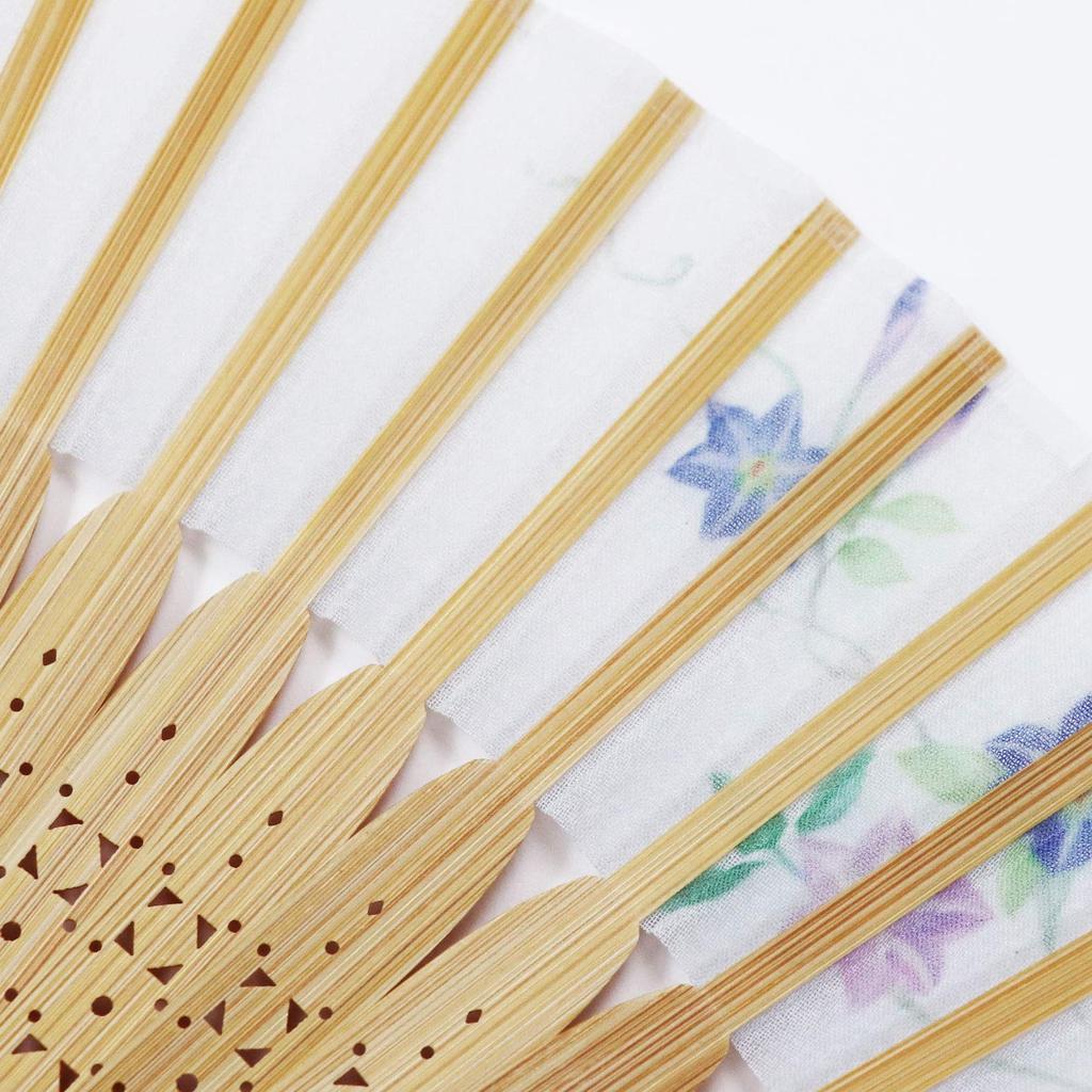 Fan Fan Set with Seasonal Iron Wire [Osaka Choseido] Fan, Women's, Fashionable, Business, Bag, Holder, Handkerchief, Flowers,