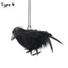 Model Party Event Supplies Artificial Crows Halloween Ornament Lifelike Black Bird Feathered Raven