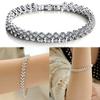 Elegant Women's Dazzling Rhinestone Bangle Bracelet Wedding Engagement Jewelry