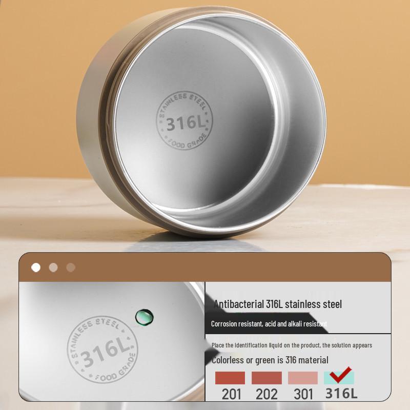 316L Stainless Steel Insulated Bento Lunch Box - Microwaveable & Portable for Office Workers & Students