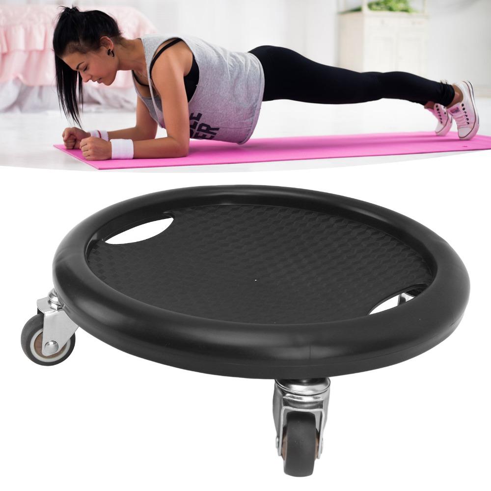 6pcs Anti-Slip Texture Abdominal Exercise Board Silent Wheels Core Training Wheel Ab Workout