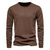 Men O-neck Cotton Long Sleeve Men's T-shirt Solid Color Letter Print Casual T Shirts for Men New Spring Tops Tee Men Clothing
