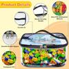 Transparent Mesh Zipper Toy Storage Bag - Large Capacity Puzzle and Block Organizer, Ideal for Toy and Building Block Storage So
