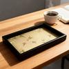 Chinese Style Bamboo Leaf Serving Tray Wooden Jewelry Storage Tray  Living Room