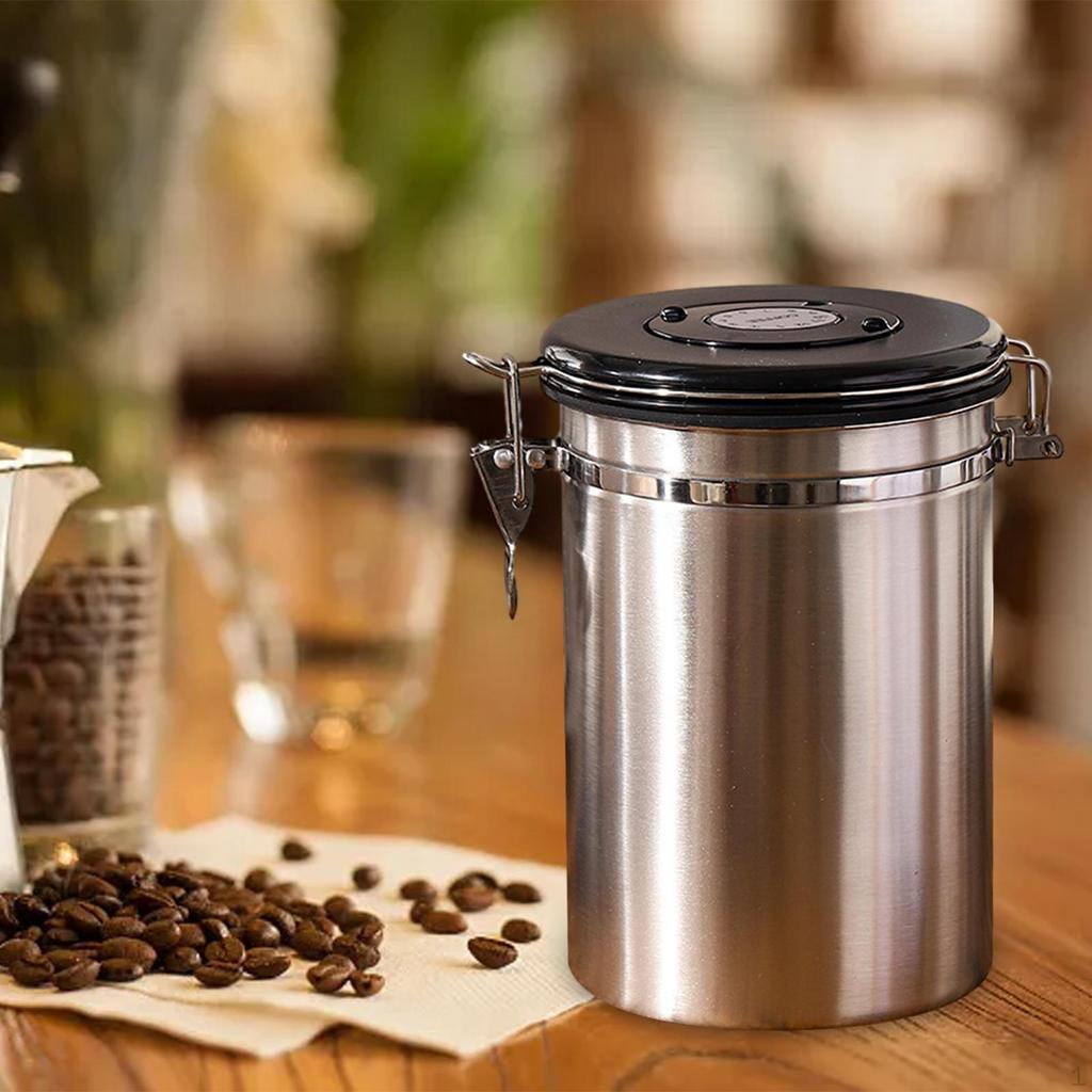 Coffee Bean Container Tea Sugar Canisters with Date Record Tool Airtight Storage Tank Household