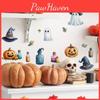Halloween Cute Pumpkin Ghost And Witch Hat Living Room Home Decor Stickers Wall