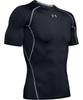 [Under Armor] Тренировочная базовая куртка UA Heat Gear Armor с коротким рукавом, мужская черная, стальная, размер L