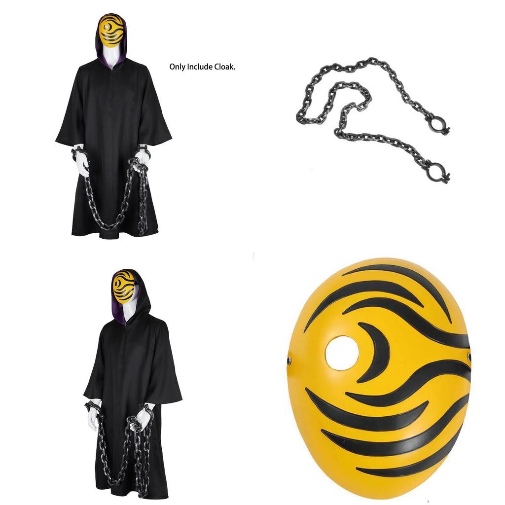 Высококачественный плащ-халат Акацуки Тоби Учиха Обито из Наруто