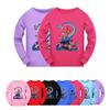 Детская летняя спортивная футболка с длинным рукавом и принтом