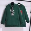 Plus Size Women's Autumn Loose Thin Long Sleeve Plus Fleece Thick New All In One Hoodie