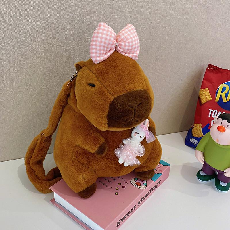 Желтая Капибара Кролик Цветок Бургер Плюшевый Рюкзак Животное Подарочная Сумка Кукла