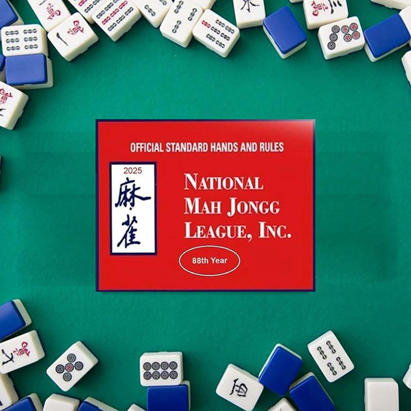 4Pcs 2025 Mahjong Cards Set Official Large Print Mah Jongg Card Standard Hands And Rules Cards Nmjl Official Strategy Reference
