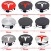ahsgp6 56mm 4 Piece Wheel Tire Center Cap Logo for Tesla Original Hub Caps Model3 Model Y Model S X High Quality Auto Accessories