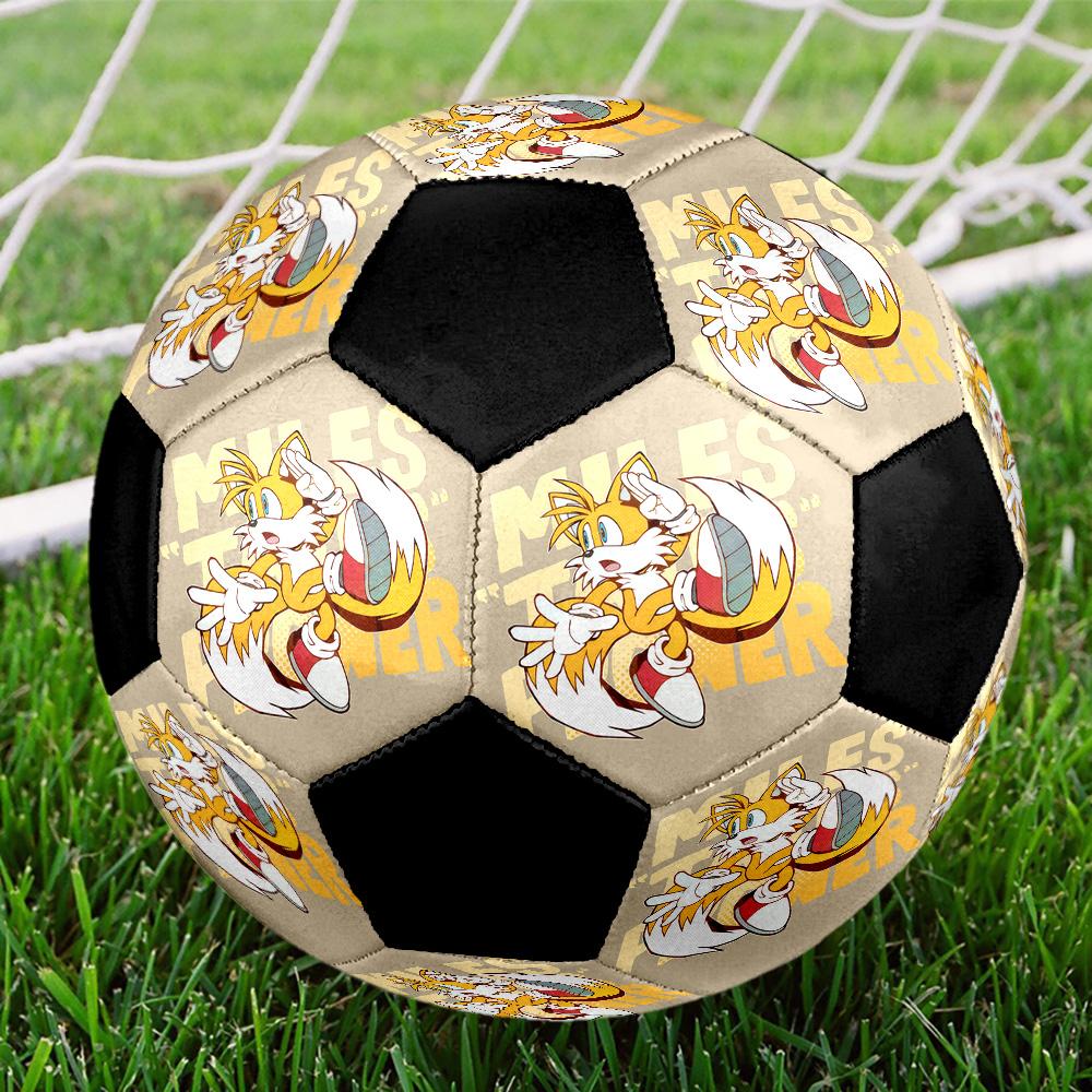 Tails Explorer Soccer Ball Colorful All Ages Machine Stitched PVC Competition Ready Durable High-Bounce.SIZE5
