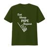 Eat Sleep Pipe Repeat Bagpipes T Shirt vintage Washed homme Top For Everyday Wear Slightly Soft streetwear graphic Casual